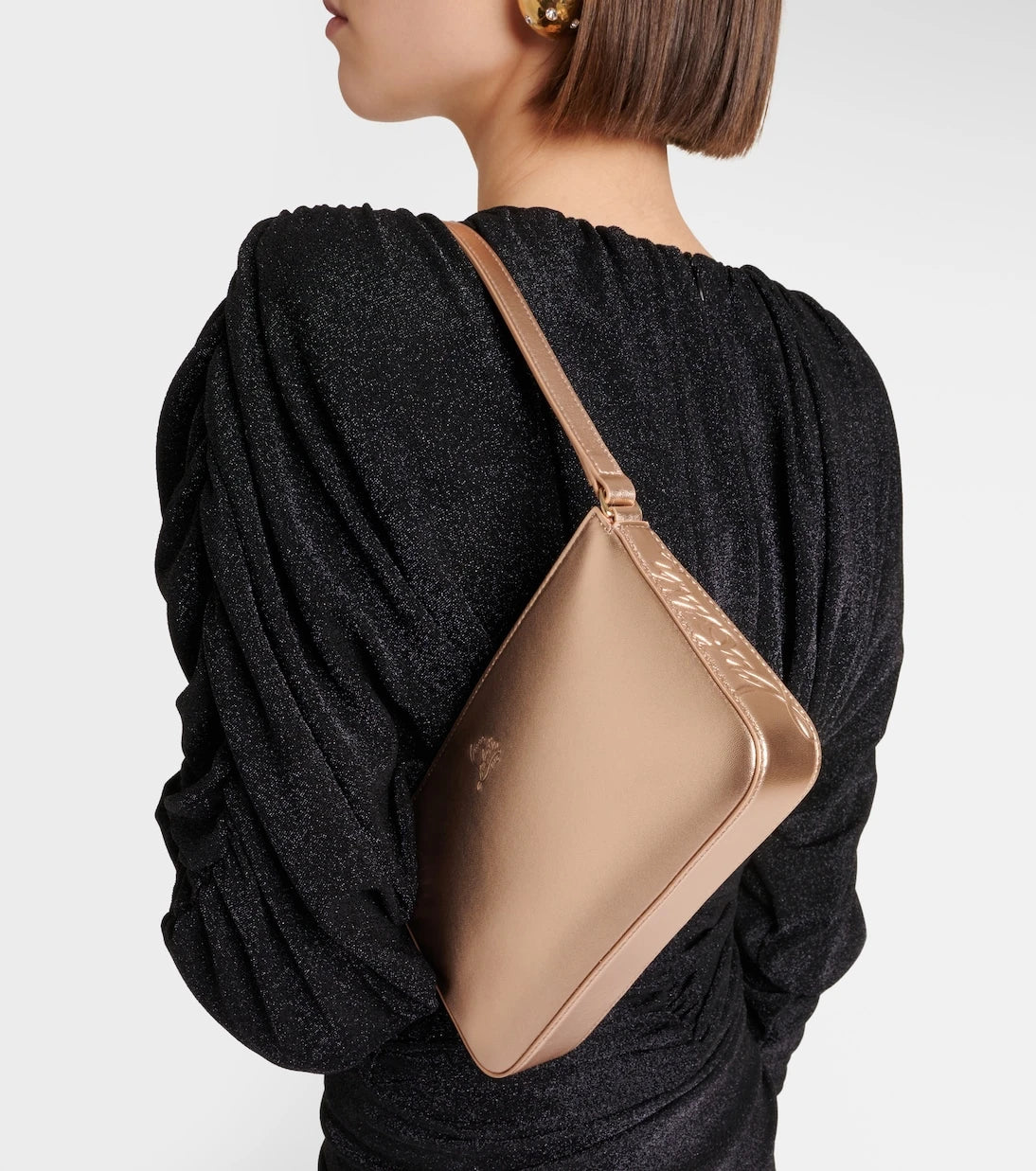 Christian Louboutin - Loubila metallic leather shoulder bag
