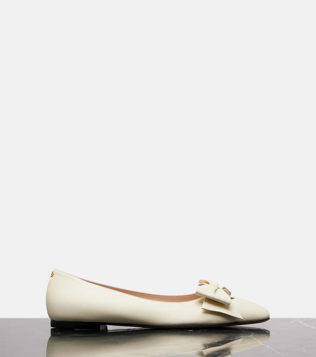 Valentino Garavani - Bow-detail leather ballet flats