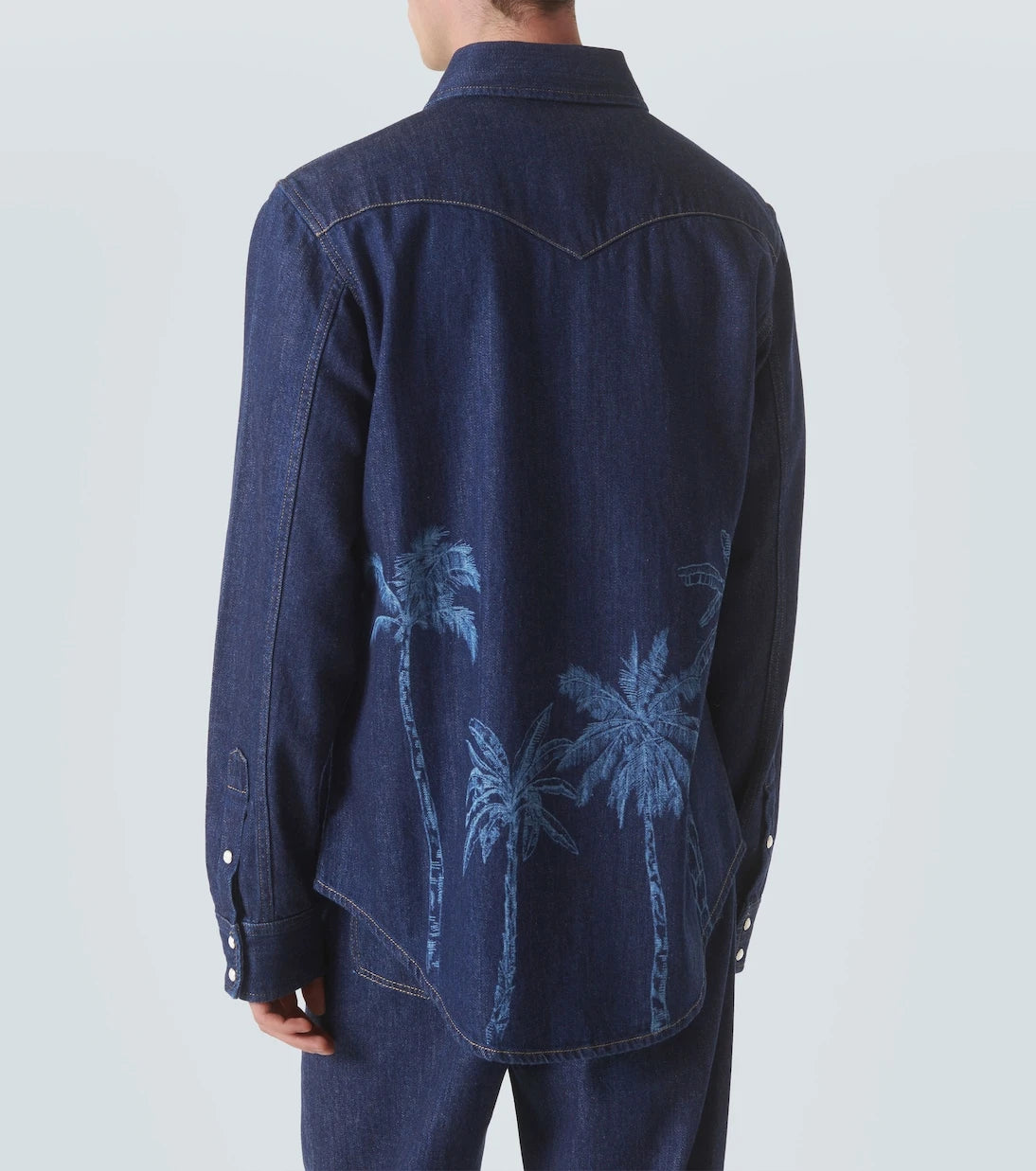 Alanui - Jungle printed denim shirt