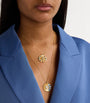 Yellow Gold, White Diamond, Lapis and Turquoise Moon Phase Necklace