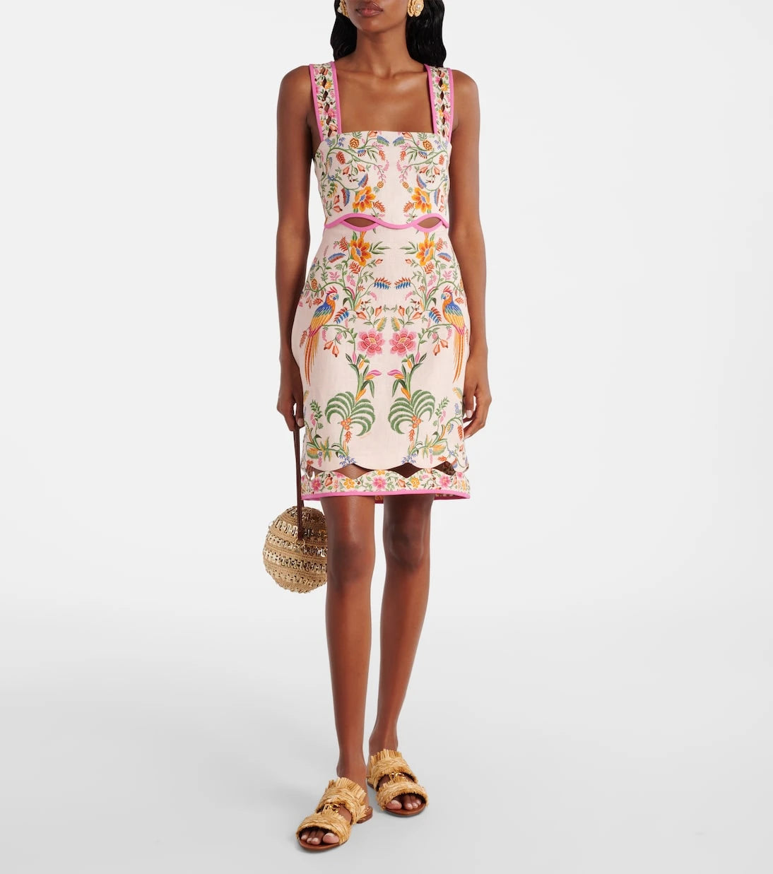 Farm Rio - Floral linen minidress