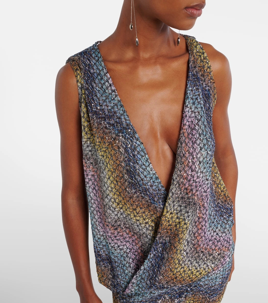 Missoni - Sequined knitted lamé top