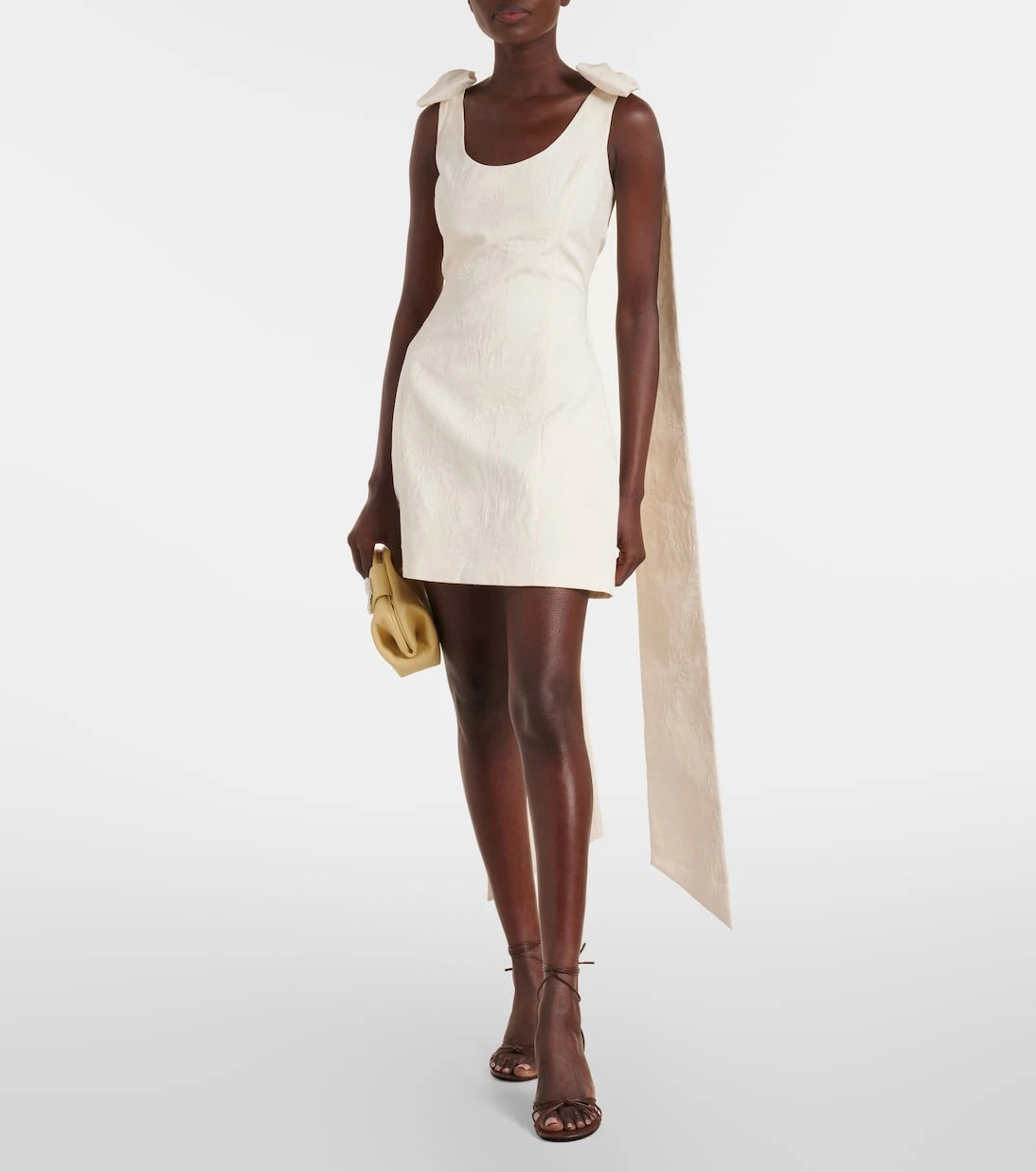Markarian - Gita bow-detail brocade minidress