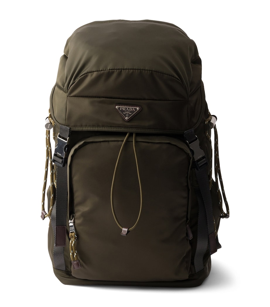 Re-Nylon and Leather Backpack