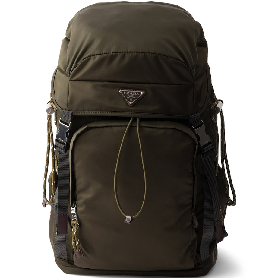 Re-Nylon and Leather Backpack
