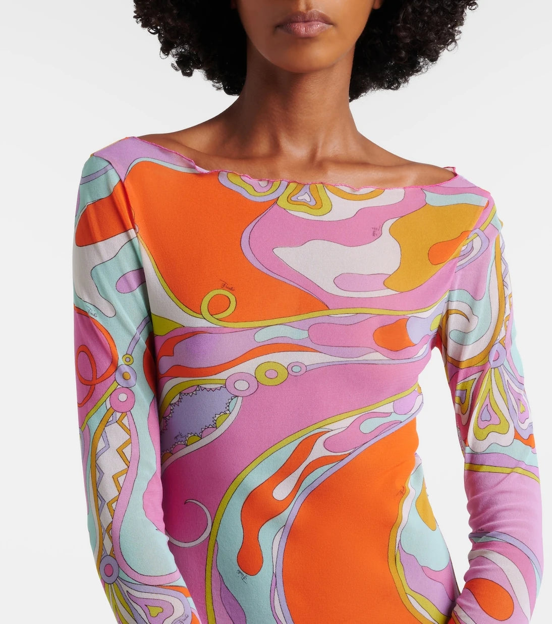 Pucci - Orchidee sheer tulle maxi dress