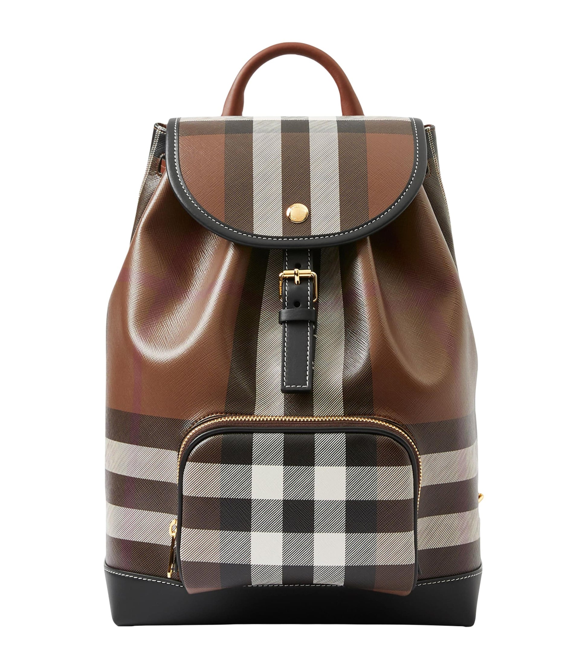 Brown Check Backpack