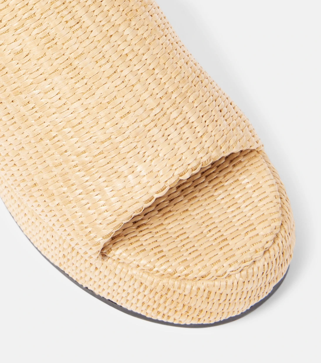 Ganni - Butterfly raffia platform mules
