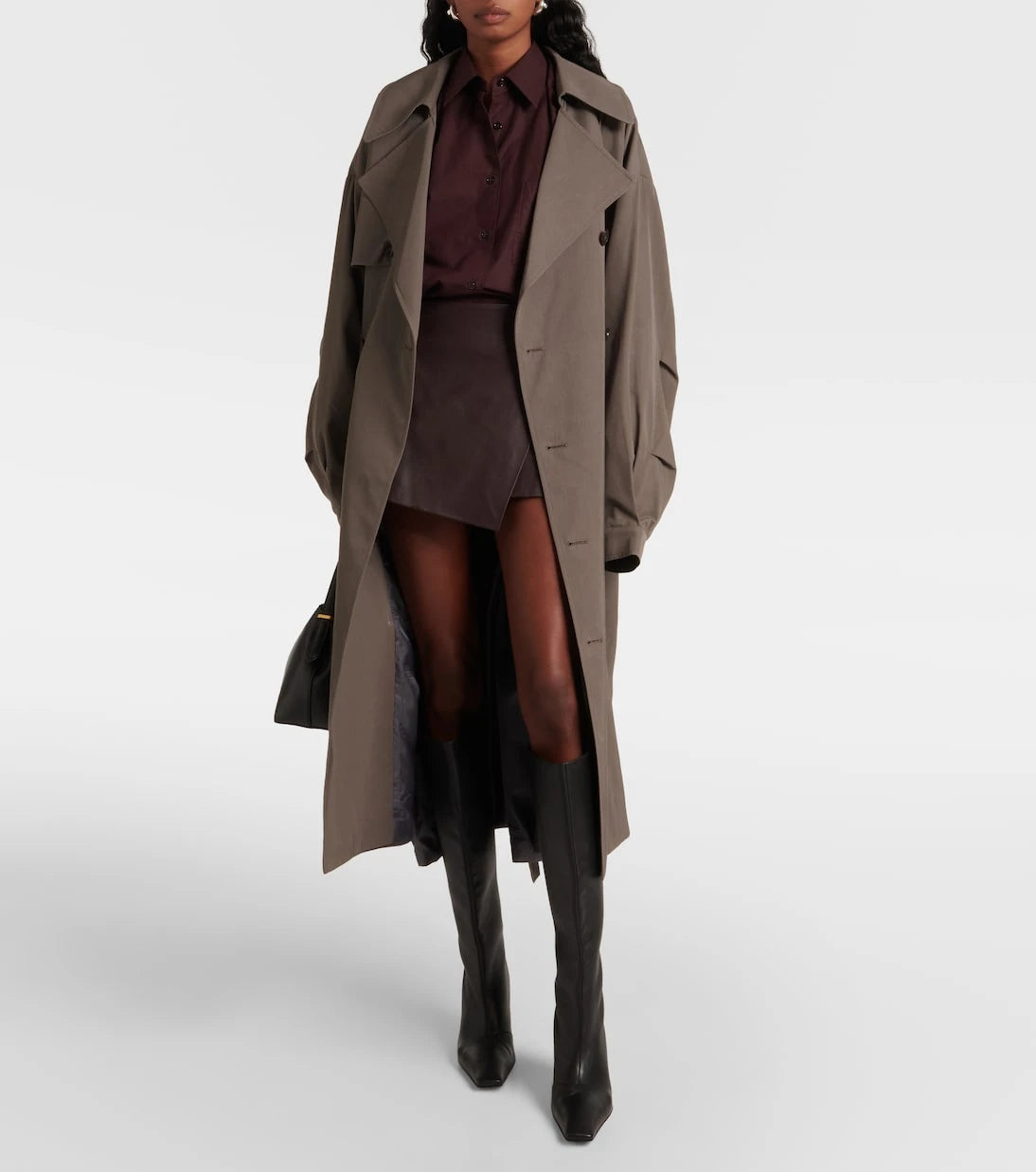 The Frankie Shop - Cleo leather wrap skirt