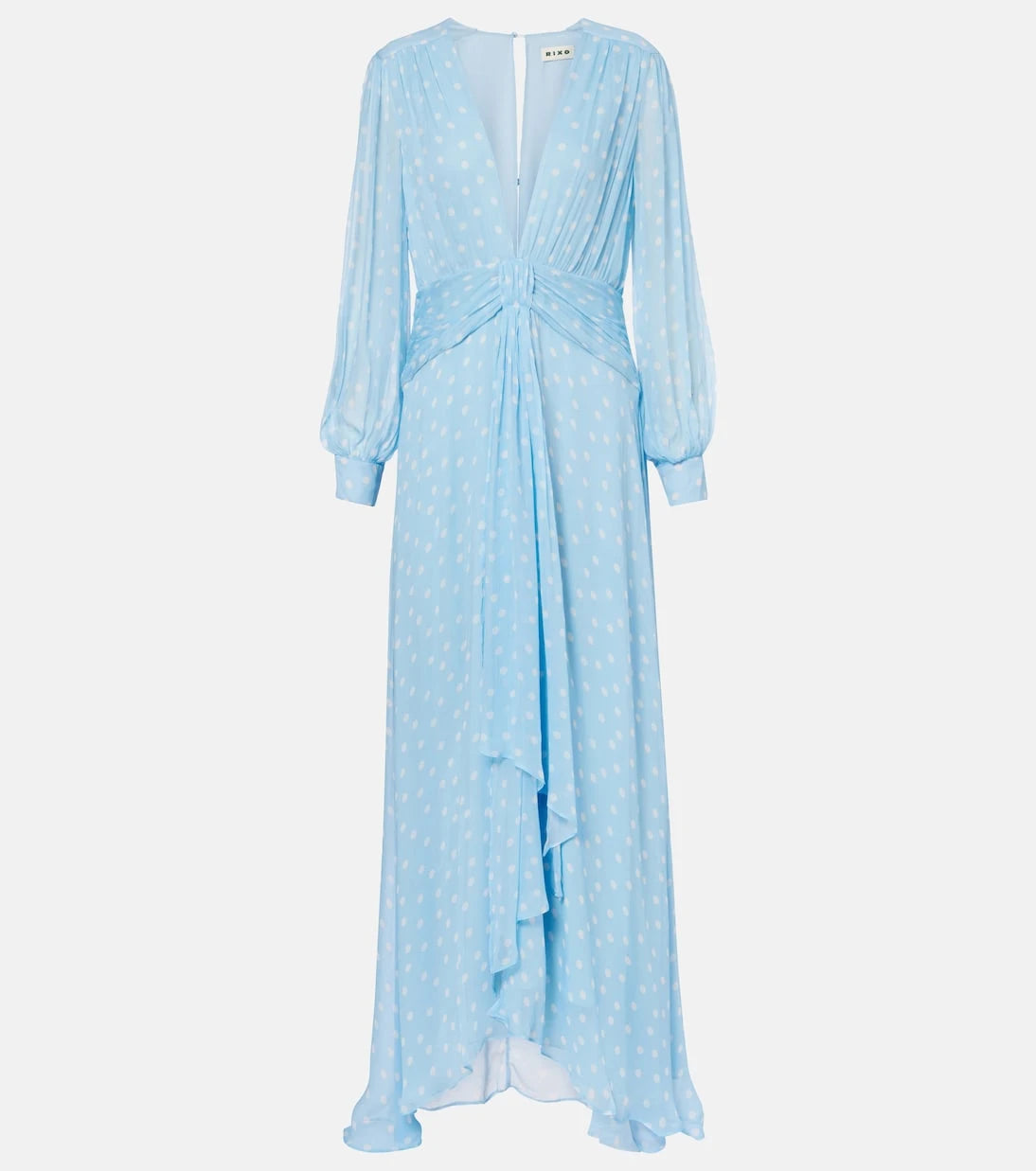 Rixo - Meera polka-dot shirred gown