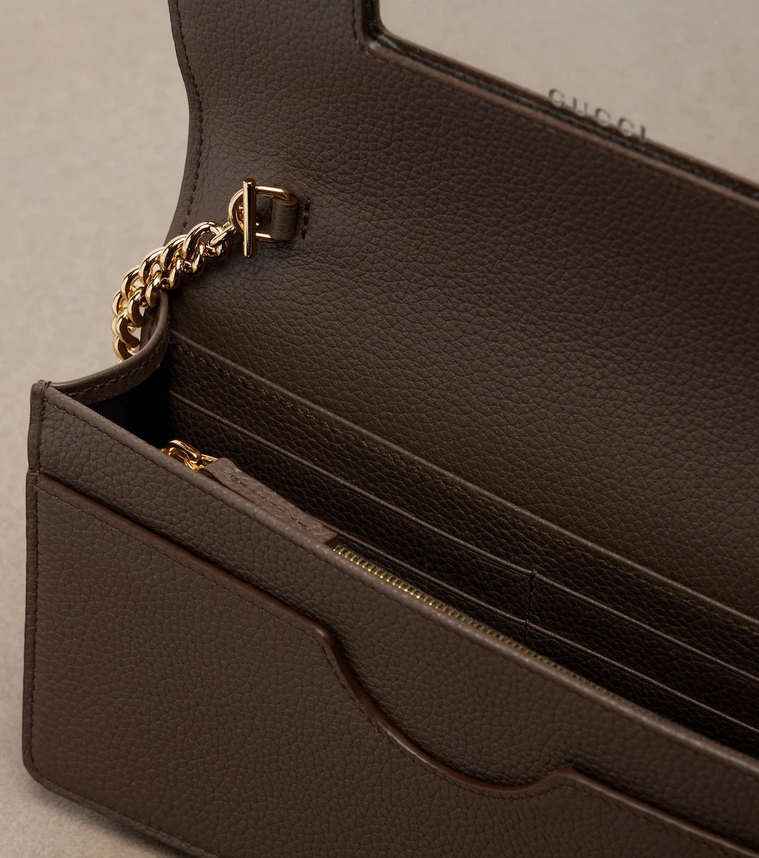 Gucci - GG Marmont canvas wallet on chain
