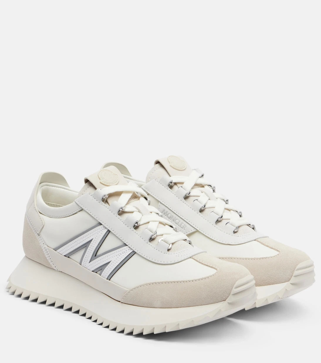 Moncler - Pacey2 suede-trimmed sneakers