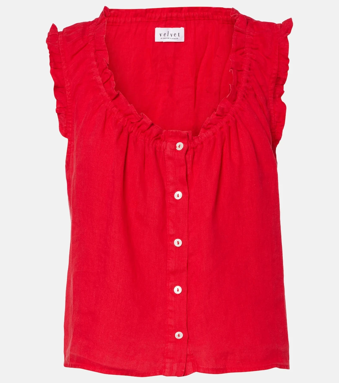 Velvet - Tana ruffled linen top