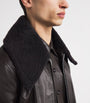 Leather Adaptable Pharos Bomber Jacket UMBER BROWN