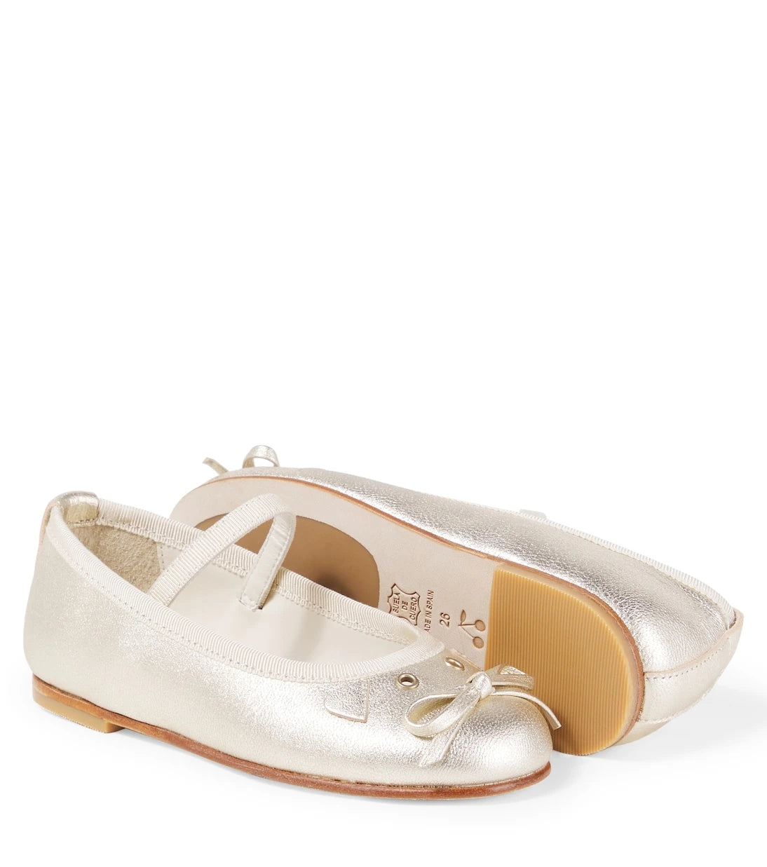 Bonpoint - Joie metallic leather ballet flats