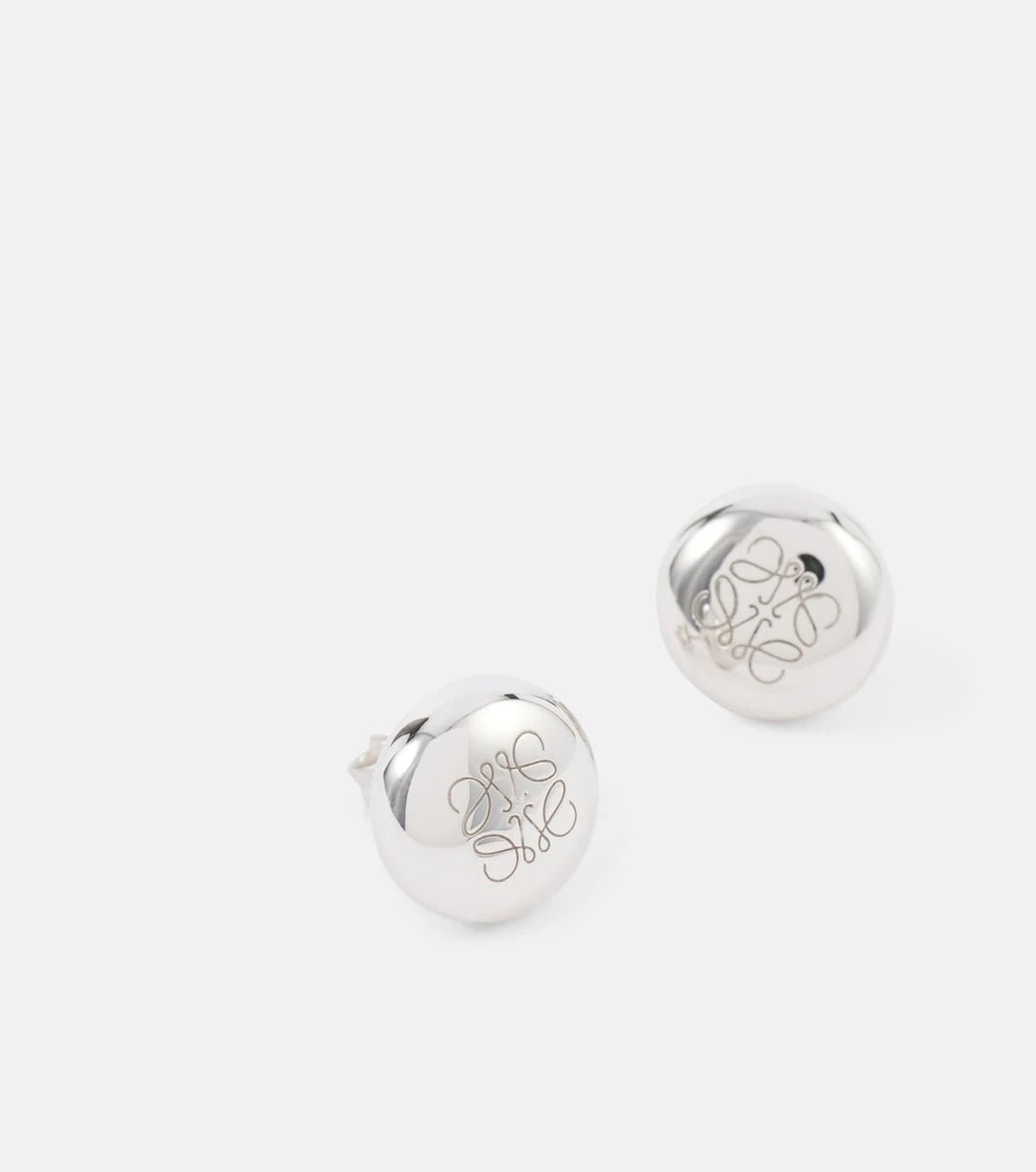 Loewe - Anagram Pebble sterling silver stud earrings