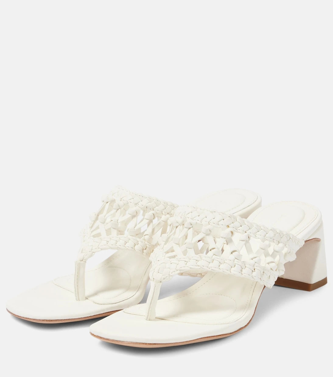 Simkhai - Alia woven leather platform thong sandals