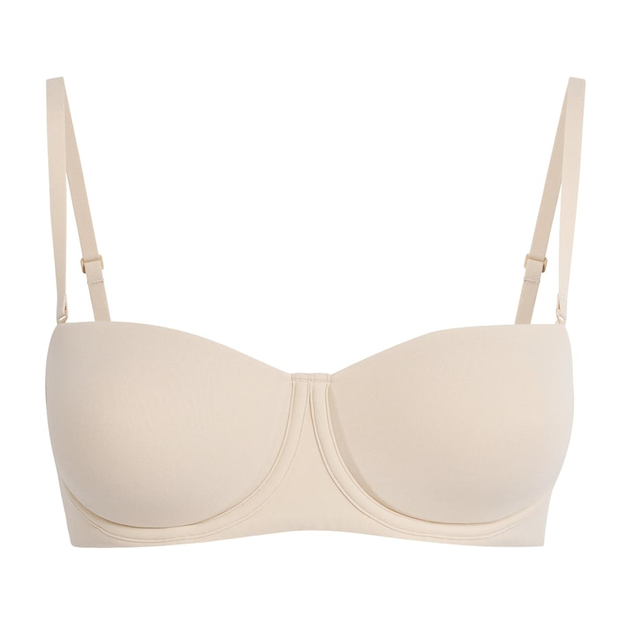 Beige Fits Everybody Strapless Bra