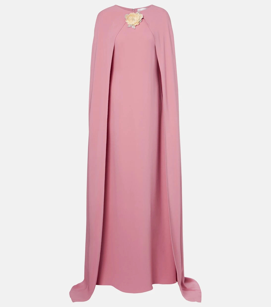 Oscar de la Renta - Caped silk-blend georgette gown