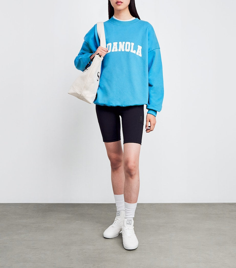 Blue Oversized Logo Sweatshirt