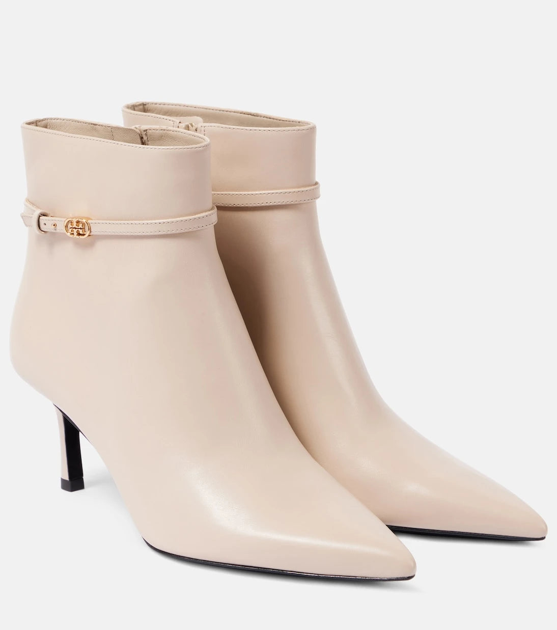 Tory Burch - Double T Buckle 65 leather ankle boots