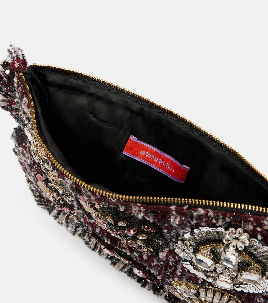 La DoubleJ - Small embroidered jacquard pouch