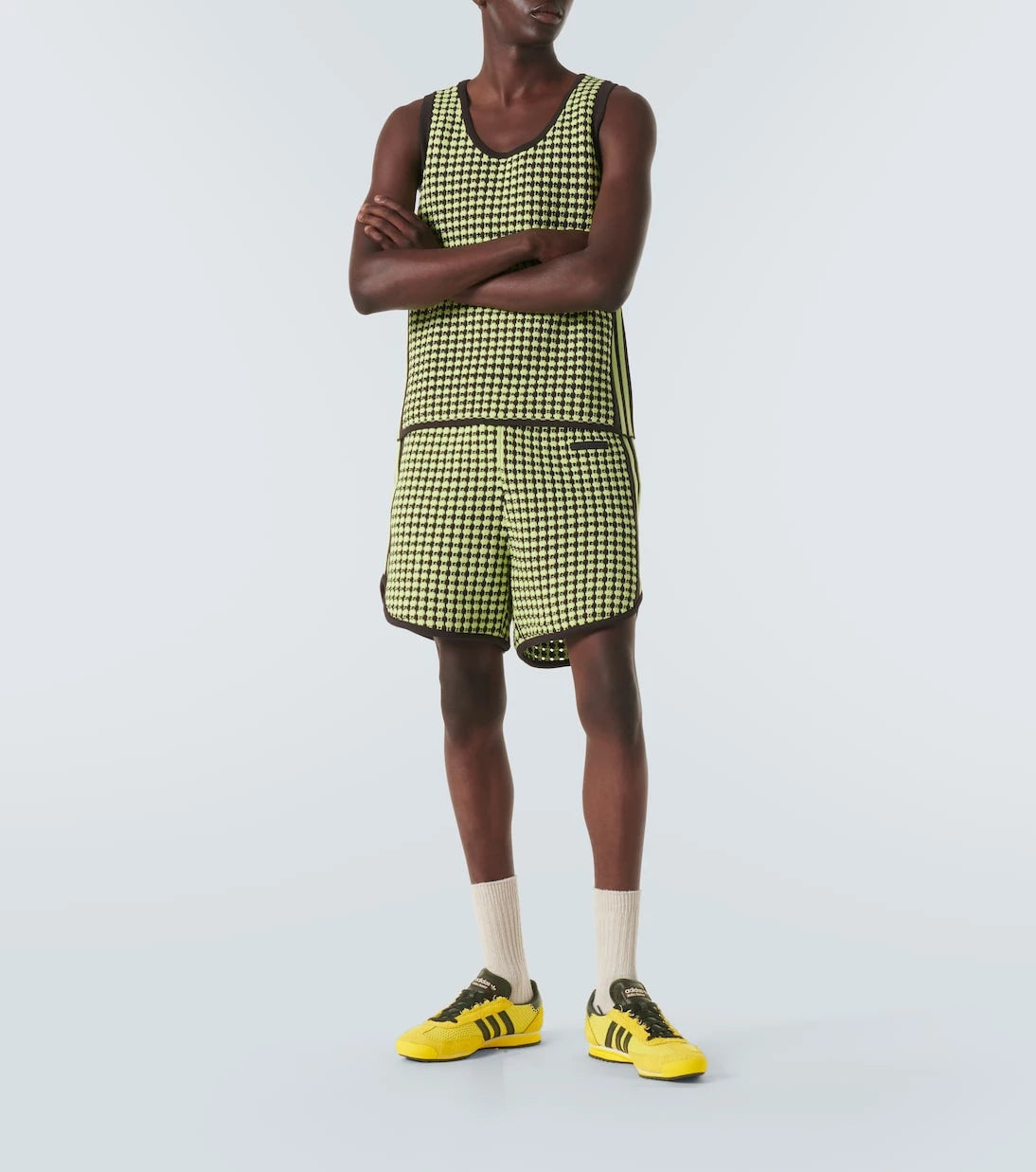 Adidas - x Wales Bonner waffle-knit shorts
