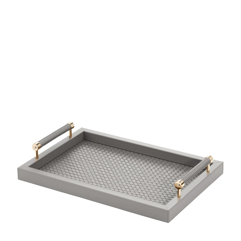 Leather Woven Diana Tray (46cm x 31cm)