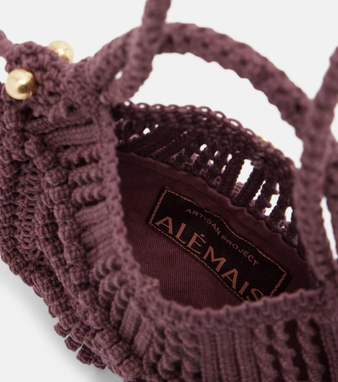 Alémais - Macrame Small top-handle bag