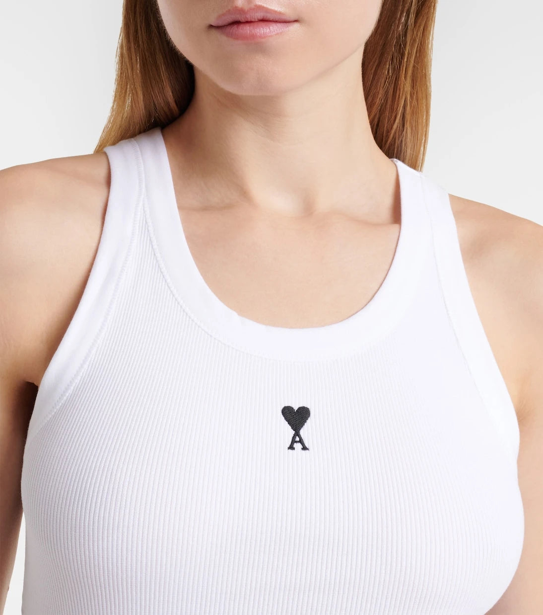 Ami Paris - Ami De Cœur cotton jersey tank top