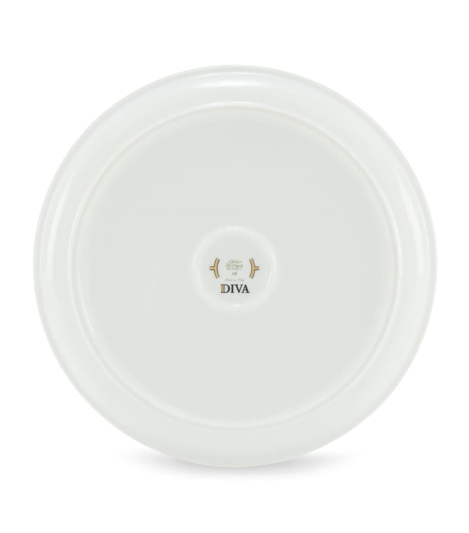 Porcelain Colonna Diva Verde Giallo Fruit Holder (24cm)