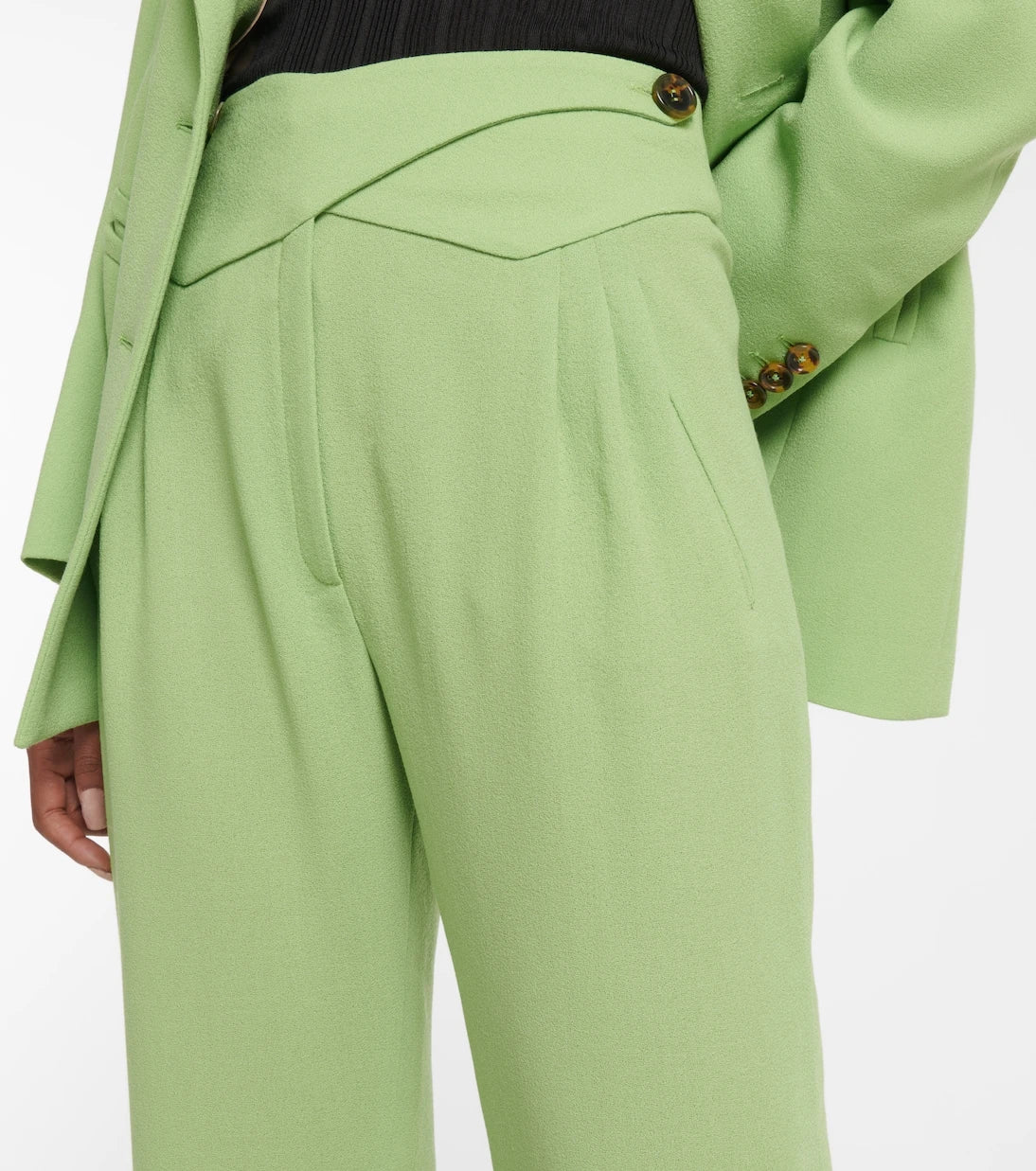 Blazé Milano - High-rise straight virgin wool pants
