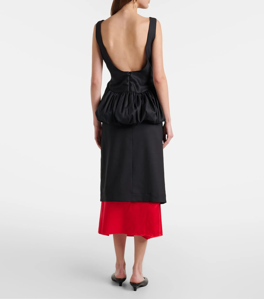 Róhe - Layered wool midi skirt