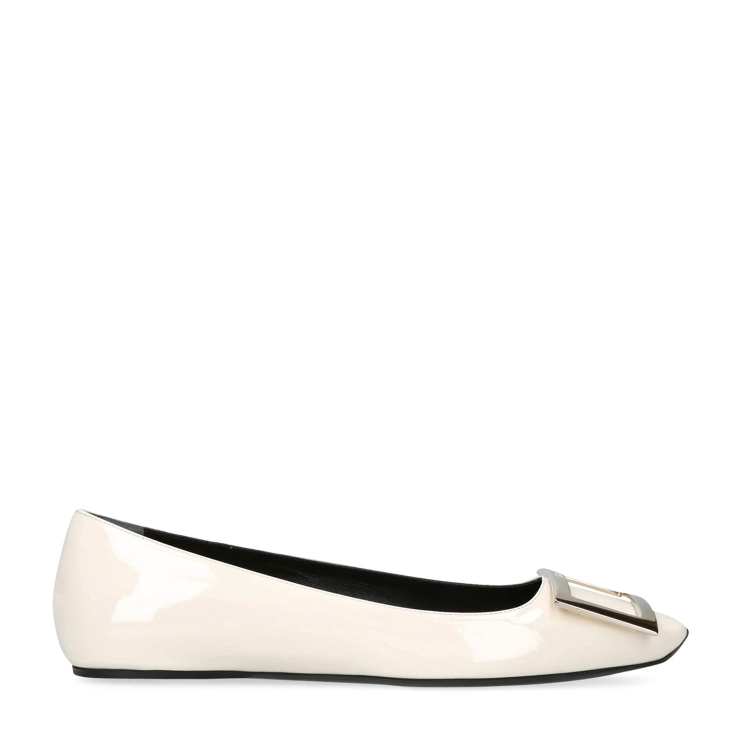 Ivory Patent Trompette Ballet Flats