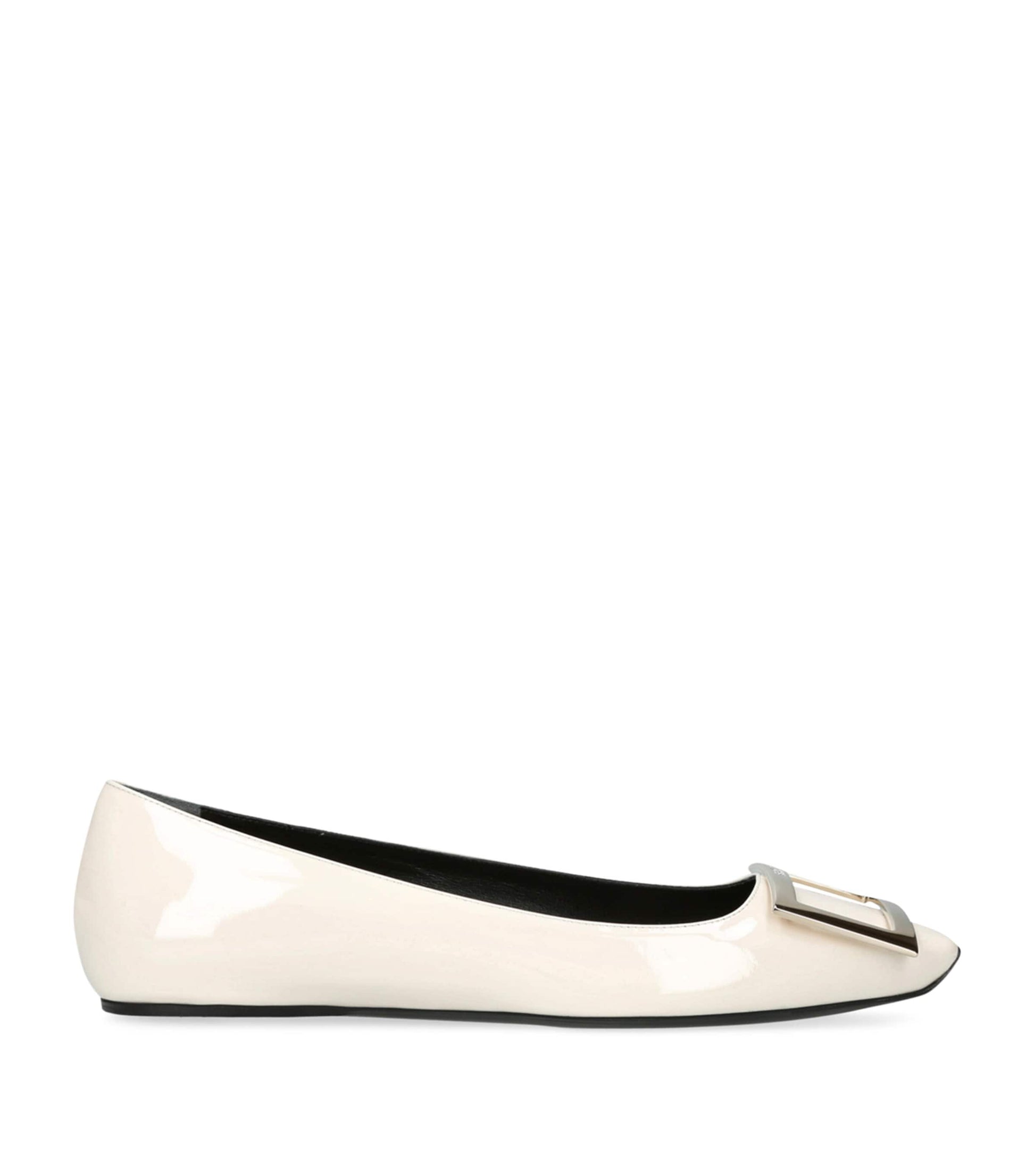 Ivory Patent Trompette Ballet Flats