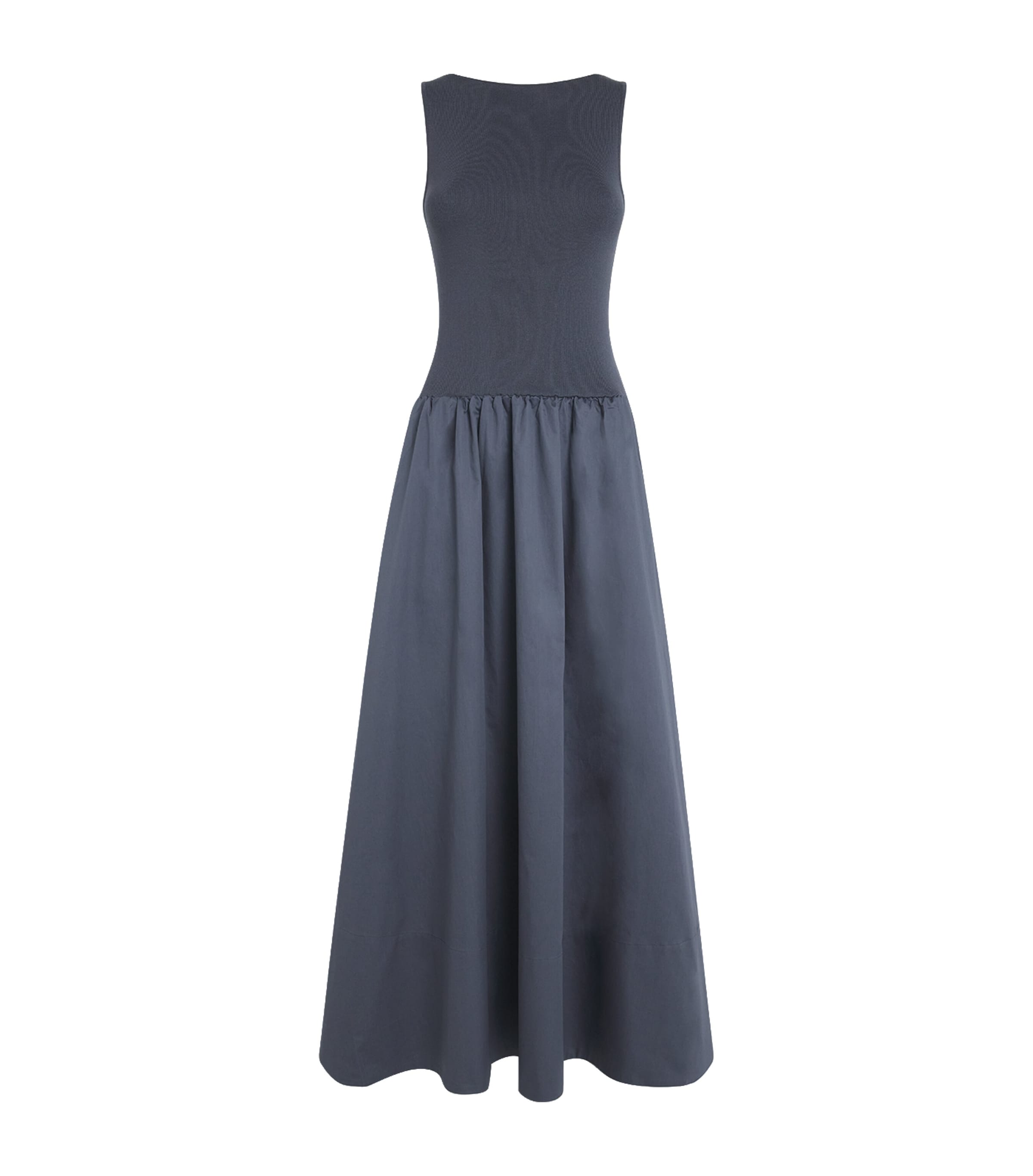 St. Agni Grey Cut-Out Maxi Dress