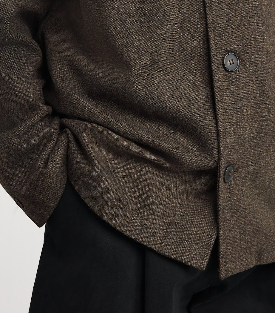Yves Salomon Beige Wool-Cashmere Overshirt