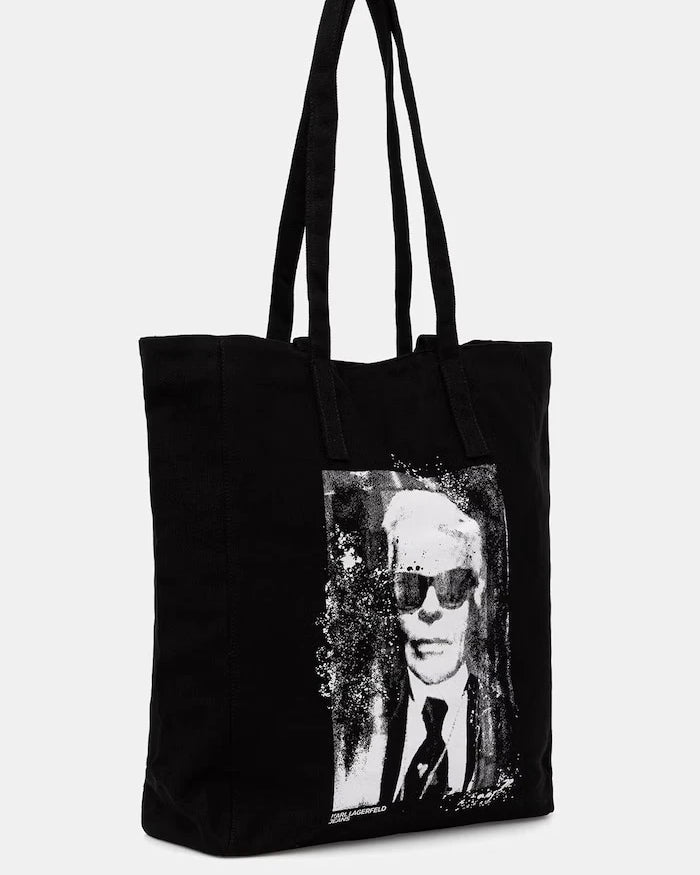Karl Lagerfeld Jeans pamuklu kadın tote çanta
