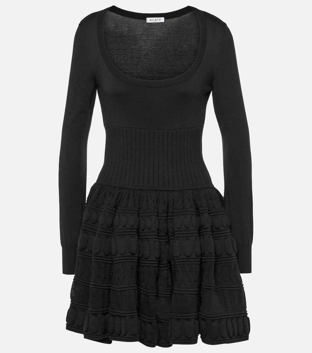Alaïa - Crinoline wool-blend minidress
