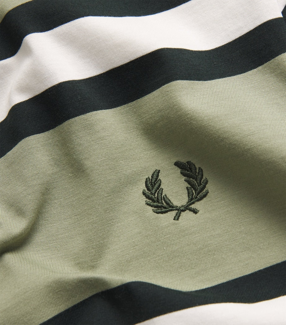 Fred Perry Cotton Stripe Laurel Wreath T-Shirt