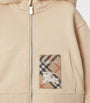 Burberry Kids Cotton Check-Patch Hoodie (6-24 Months)