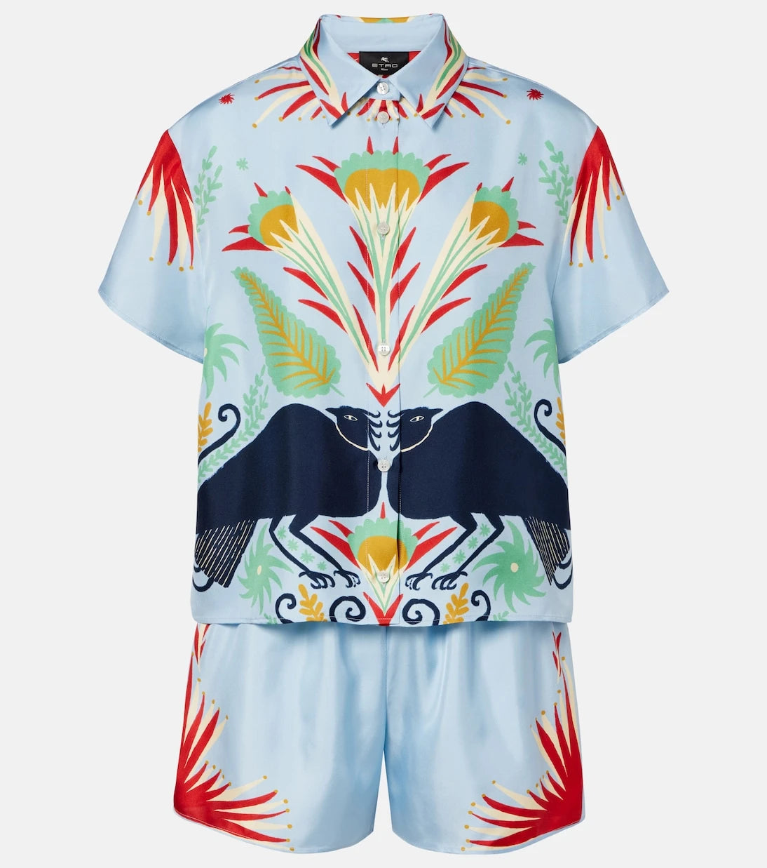 Etro - Printed silk pajamas