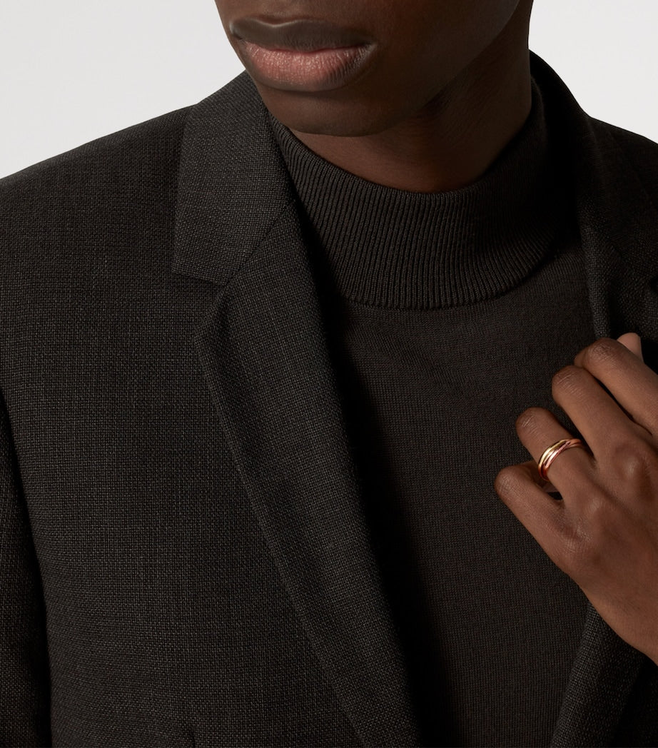 Small White, Yellow and Rose Gold Trinity Ring