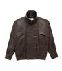Saint Laurent Brown Leather Bomber Jacket