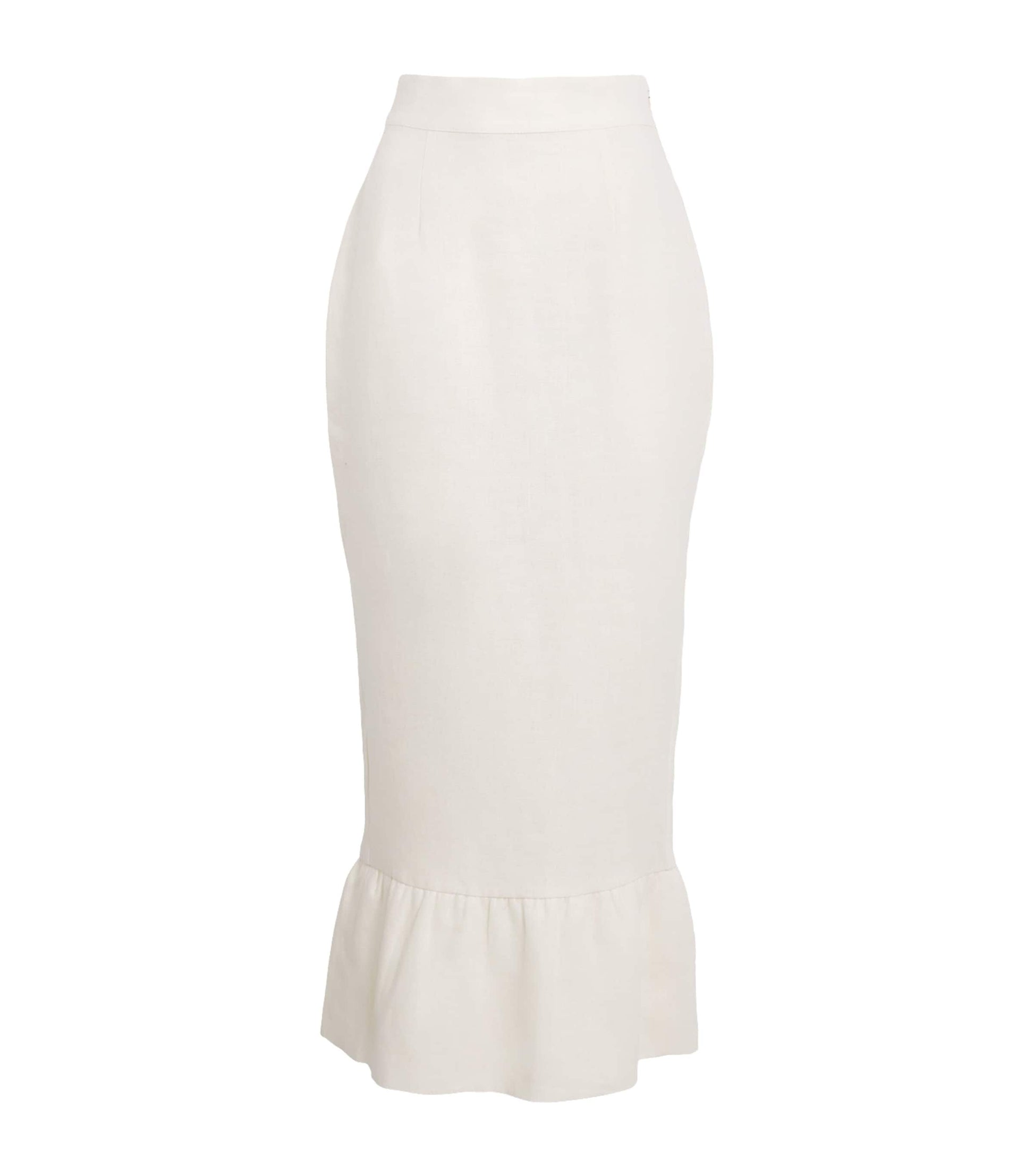 Posse Ivory Linen Matilda Midi Skirt