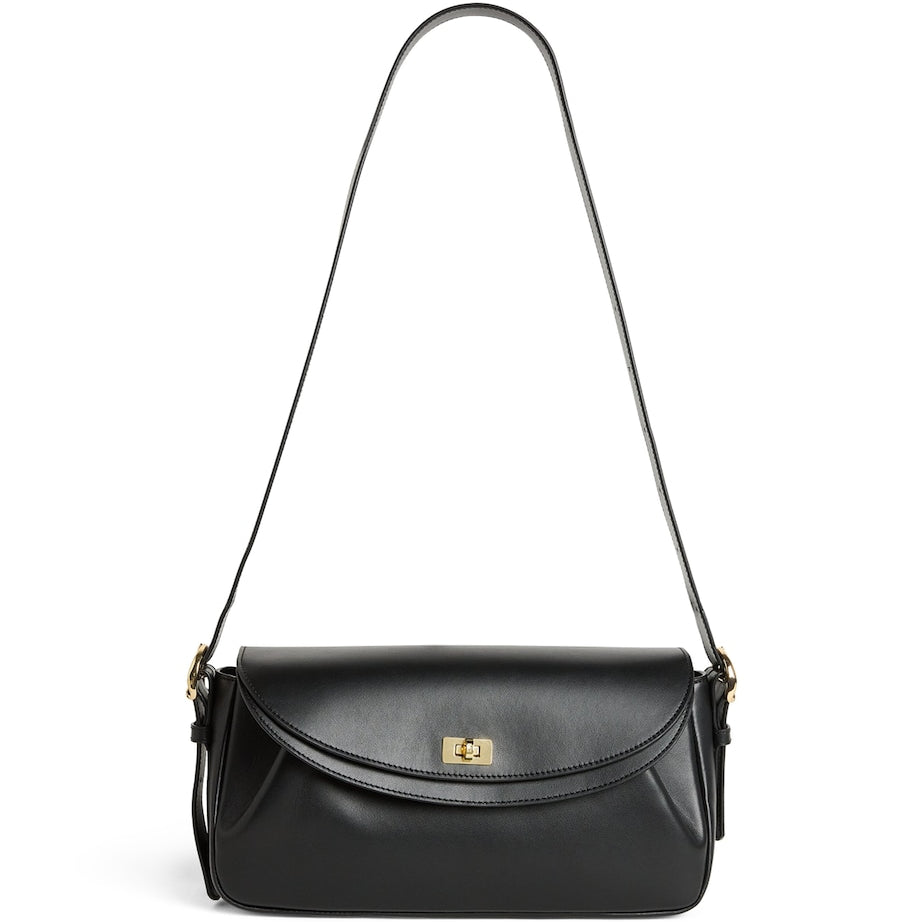 Black Leather Le Mambo Shoulder Bag