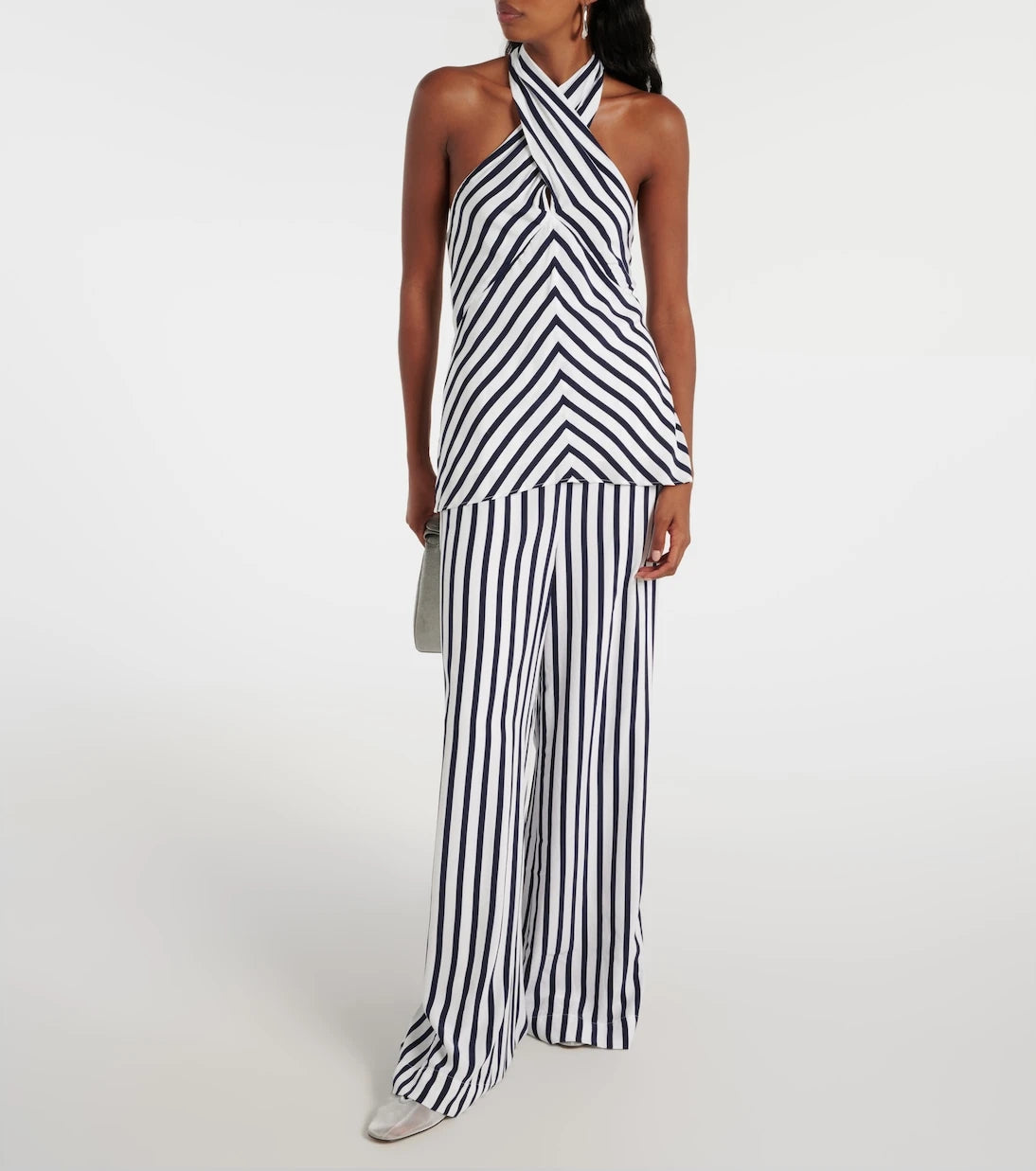 Staud - Dawn striped halterneck top