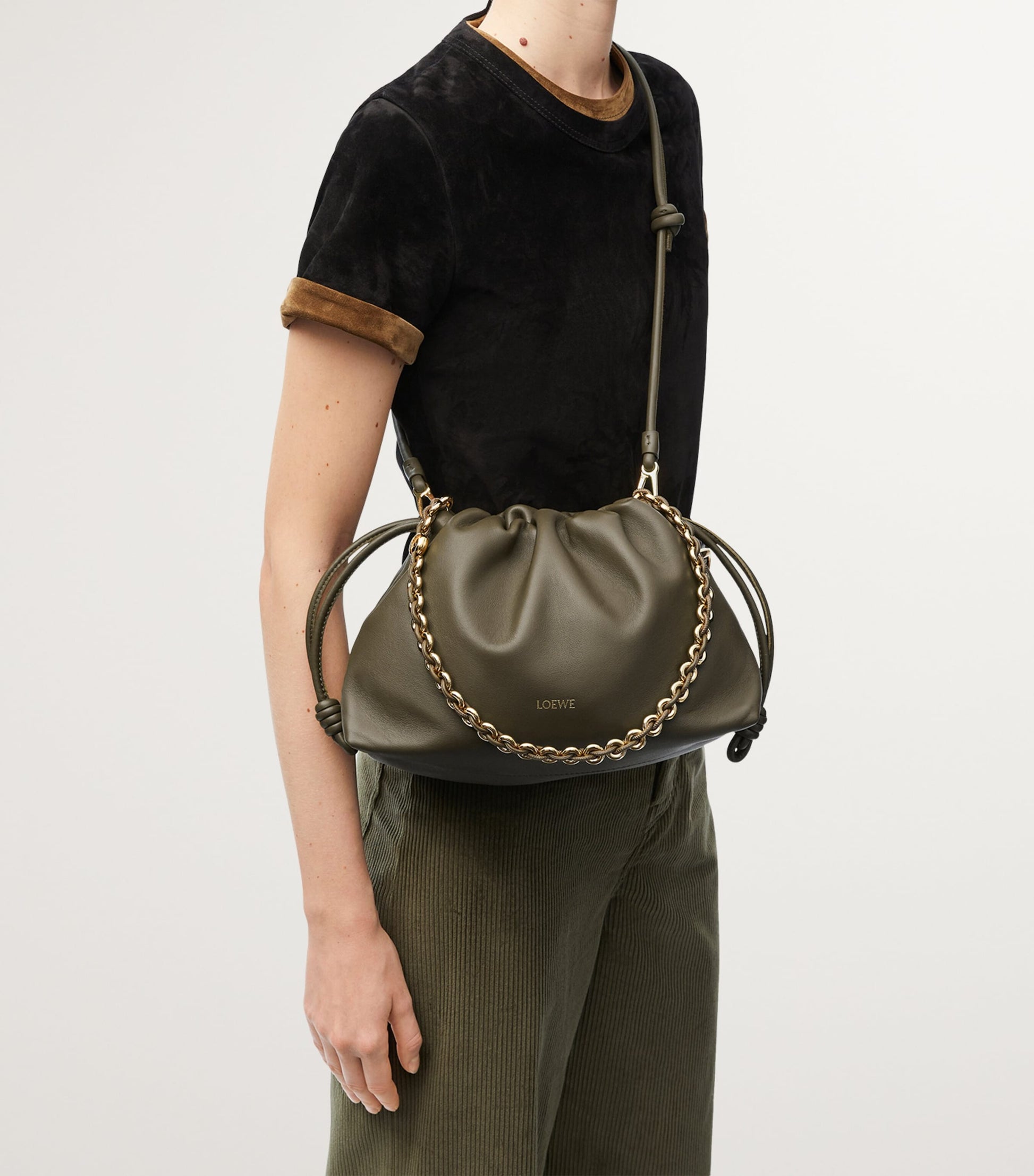 Green Leather Flamenco Purse