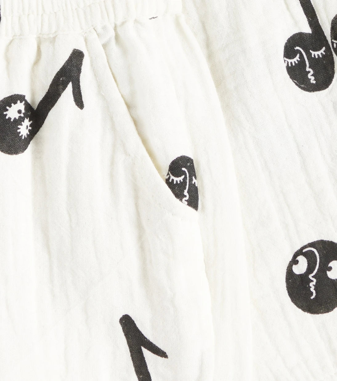 Mini Rodini - Note cotton muslin shorts