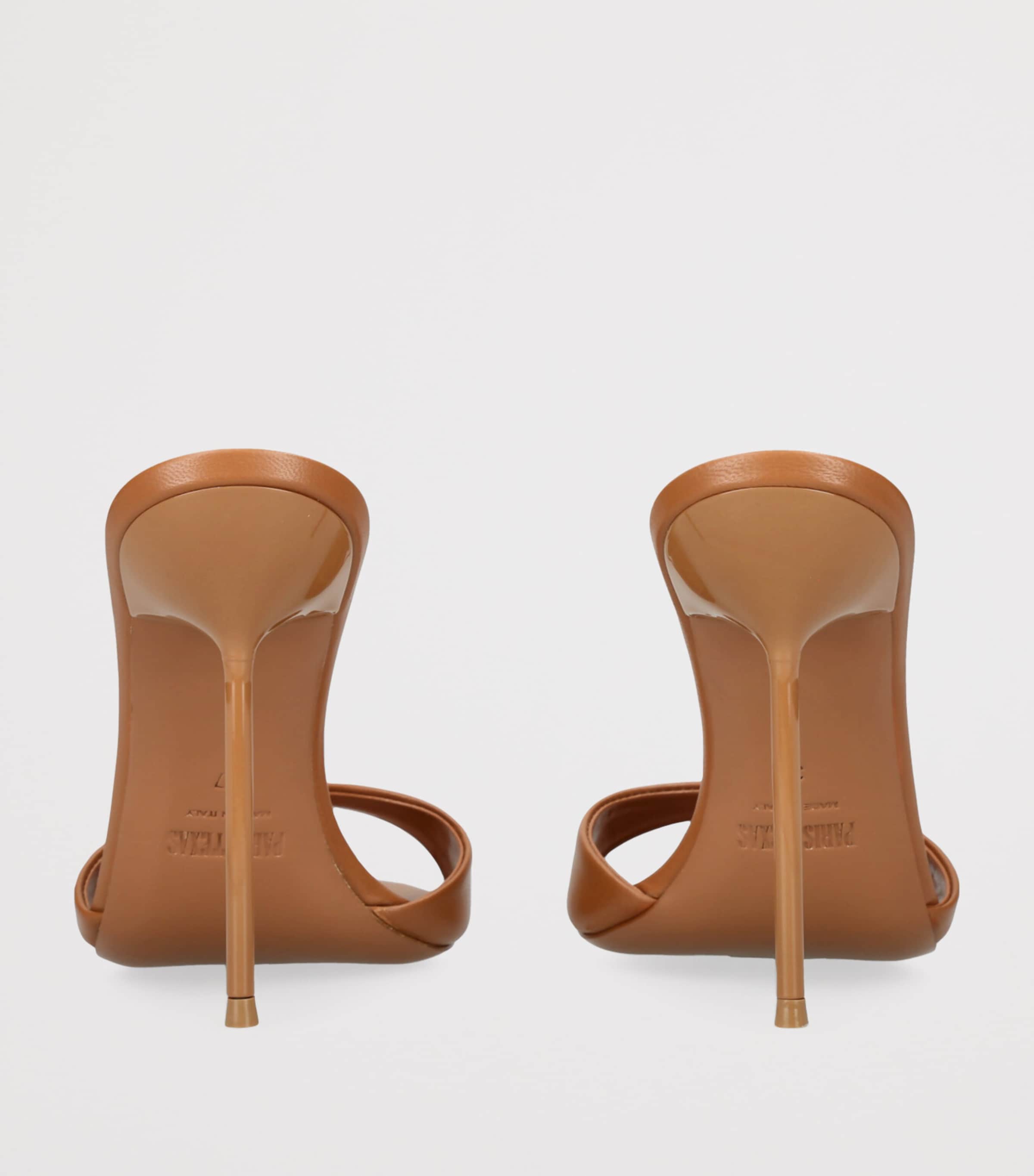 Paris Texas Beige Leather Lidia Mules 105